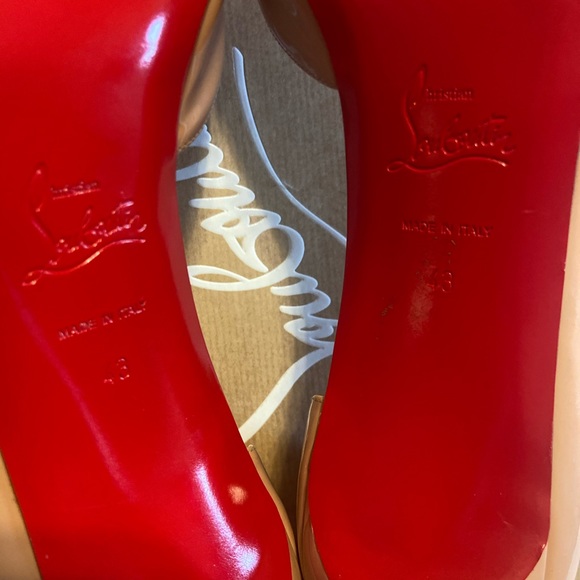 Christian Louboutin Iriza 85 Patent leather Nude pump size 43 - Picture 7 of 13